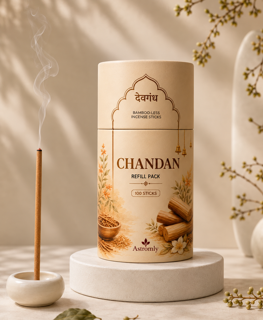 Astromly Chandan Refill Pack – Bamboo-Less Incense Sticks