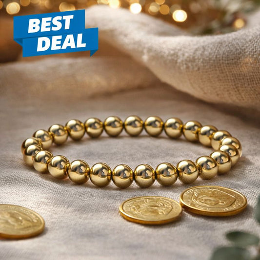 Money Magnet Fusion Band - Pyrite, Tiger Eye, Citrine & Aventurine Beads